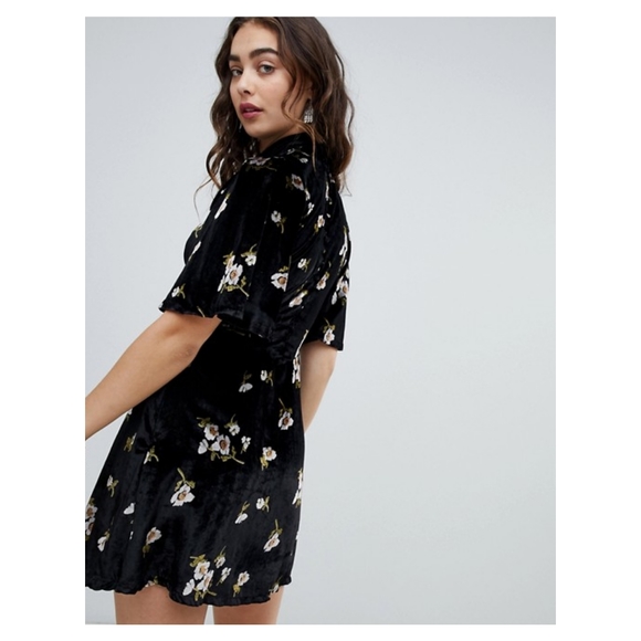 Free People Be My Baby Velvet Skater Mini Dress - Picture 4 of 12